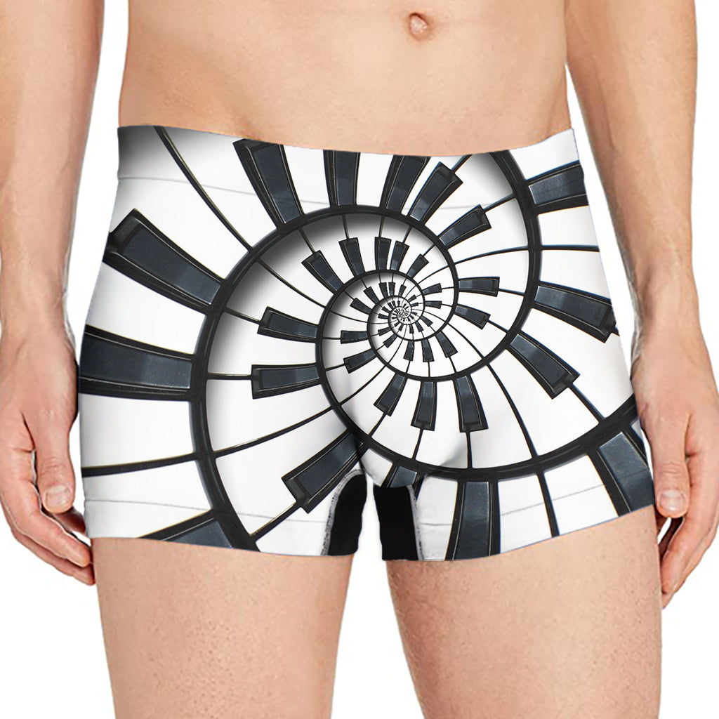 Spiral Piano Keyboard Print Men's Boxer Briefs