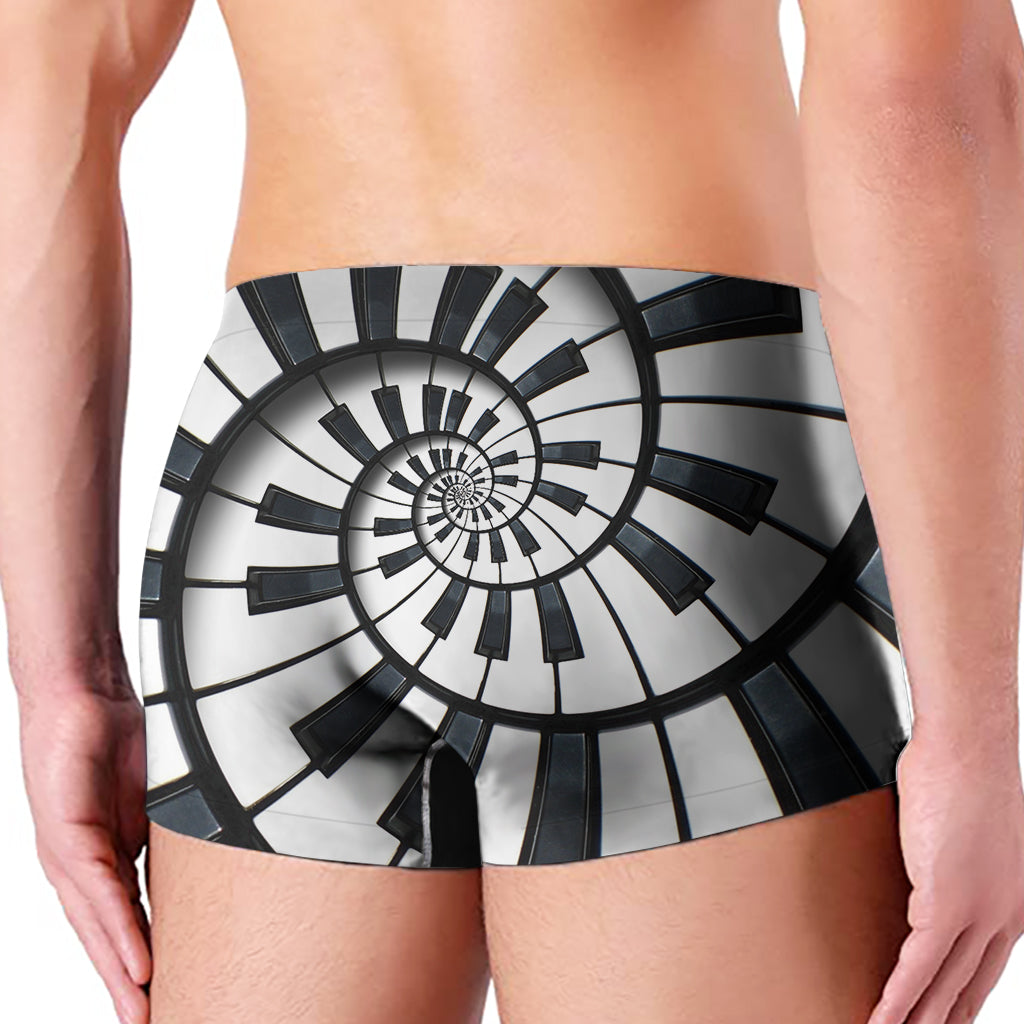 Spiral Piano Keyboard Print Men's Boxer Briefs