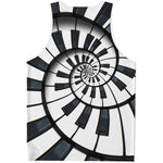 Spiral Piano Keyboard Print Men's Tank Top