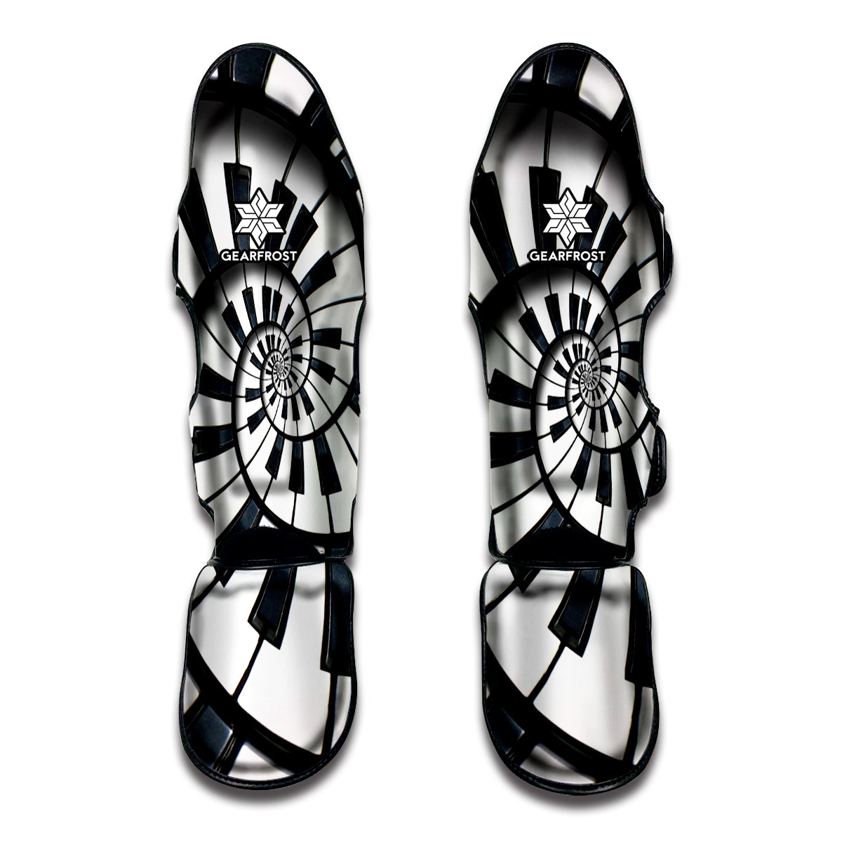Spiral Piano Keyboard Print Muay Thai Shin Guard