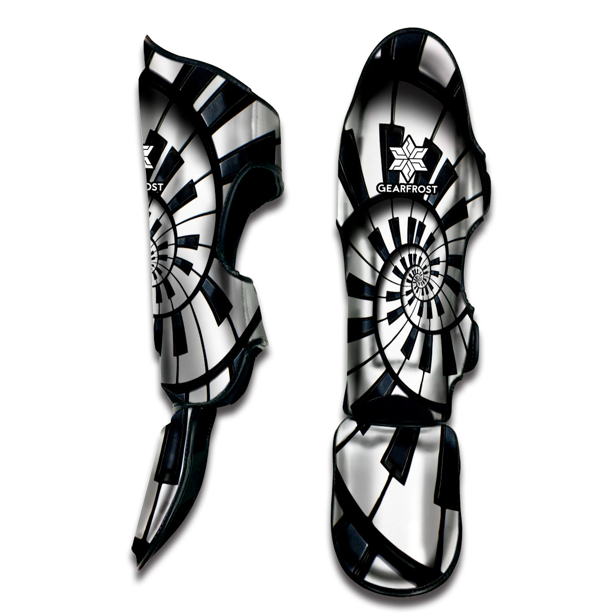 Spiral Piano Keyboard Print Muay Thai Shin Guard
