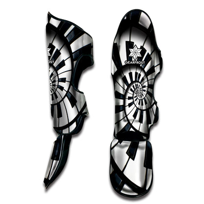 Spiral Piano Keyboard Print Muay Thai Shin Guard