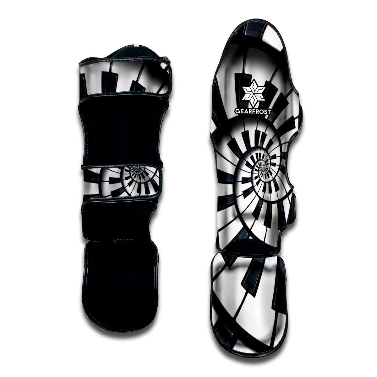 Spiral Piano Keyboard Print Muay Thai Shin Guard