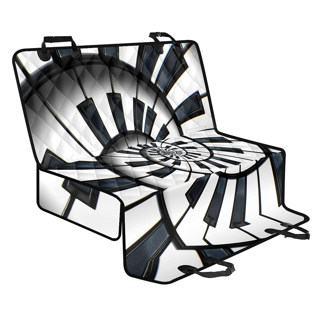 Spiral Piano Keyboard Print Pet Car Back Seat Cover