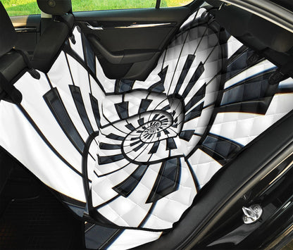 Spiral Piano Keyboard Print Pet Car Back Seat Cover
