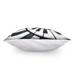 Spiral Piano Keyboard Print Pillow Cover