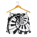 Spiral Piano Keyboard Print Women's Shorts