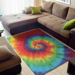 Spiral Tie Dye Print Area Rug