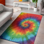 Spiral Tie Dye Print Area Rug