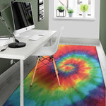 Spiral Tie Dye Print Area Rug