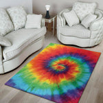 Spiral Tie Dye Print Area Rug