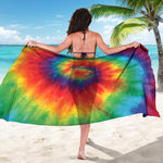 Spiral Tie Dye Print Beach Sarong Wrap