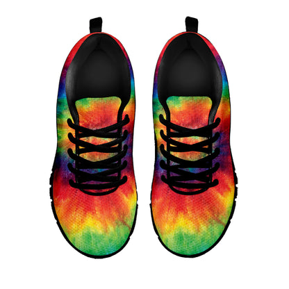 Spiral Tie Dye Print Black Sneakers