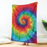 Spiral Tie Dye Print Blanket