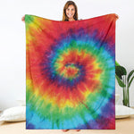 Spiral Tie Dye Print Blanket