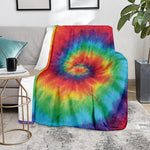Spiral Tie Dye Print Blanket