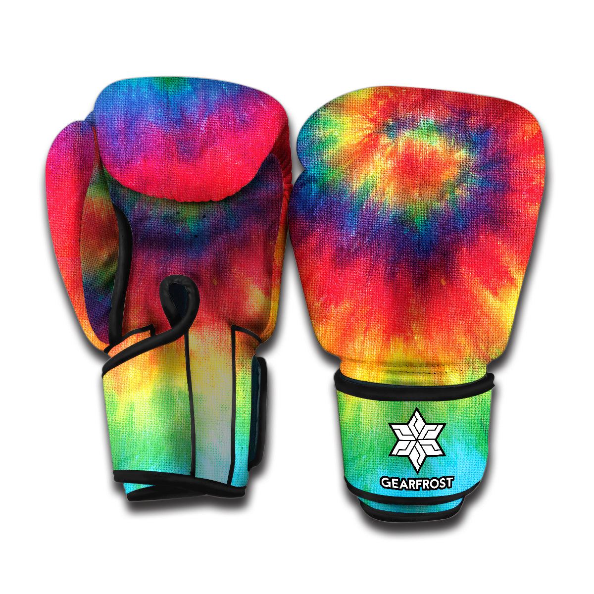 Spiral Tie Dye Print Boxing Gloves