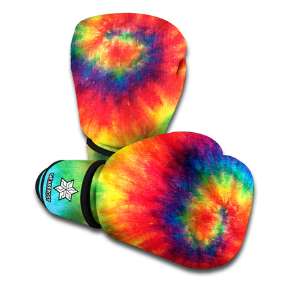 Spiral Tie Dye Print Boxing Gloves