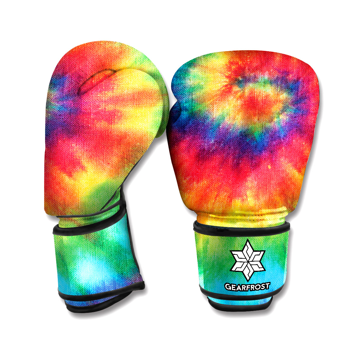 Spiral Tie Dye Print Boxing Gloves
