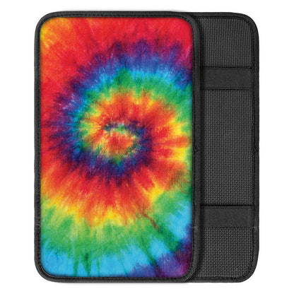 Spiral Tie Dye Print Car Center Console Cover