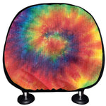 Spiral Tie Dye Print Car Headrest Covers