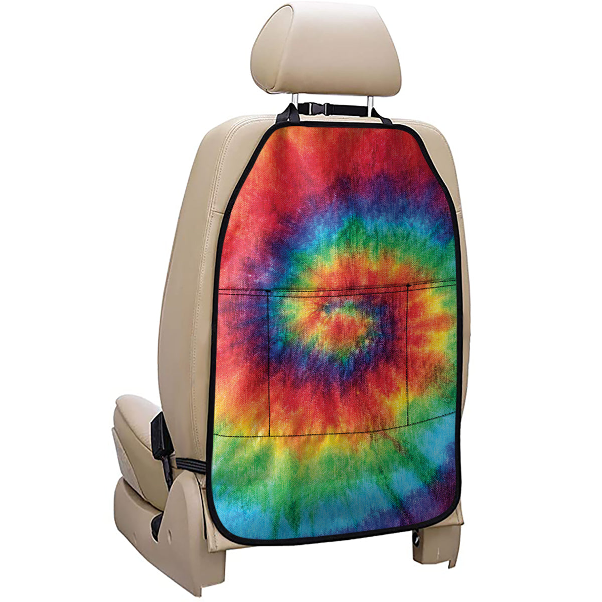 Spiral Tie Dye Print Car Seat Organizers