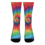 Spiral Tie Dye Print Crew Socks