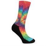 Spiral Tie Dye Print Crew Socks
