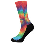 Spiral Tie Dye Print Crew Socks