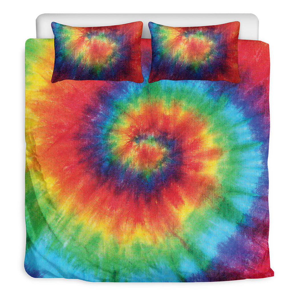 Spiral Tie Dye Print Duvet Cover Bedding Set