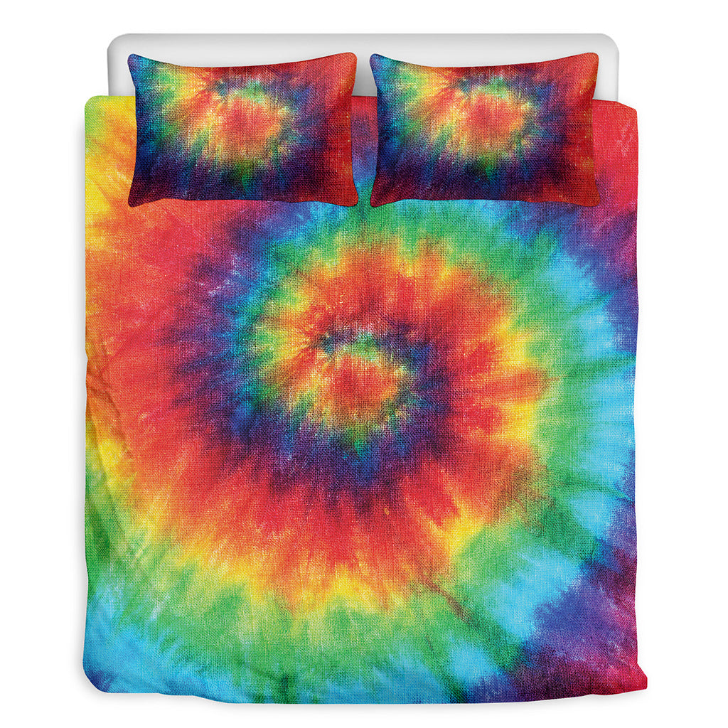 Spiral Tie Dye Print Duvet Cover Bedding Set