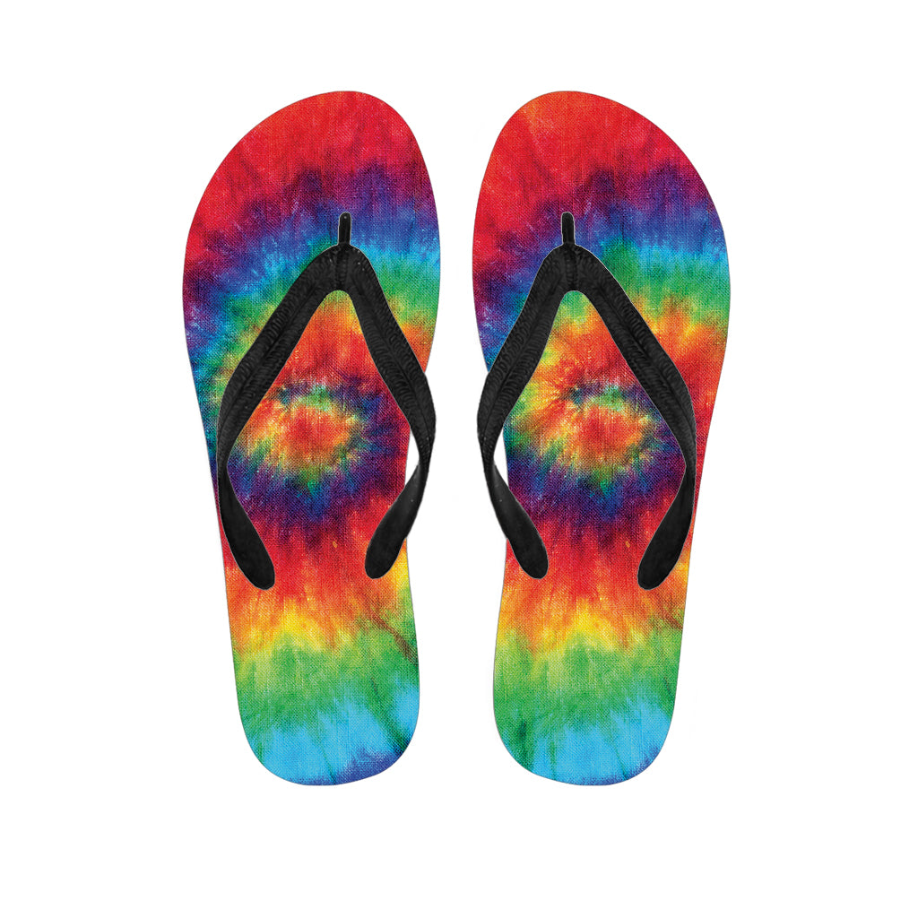 Spiral Tie Dye Print Flip Flops