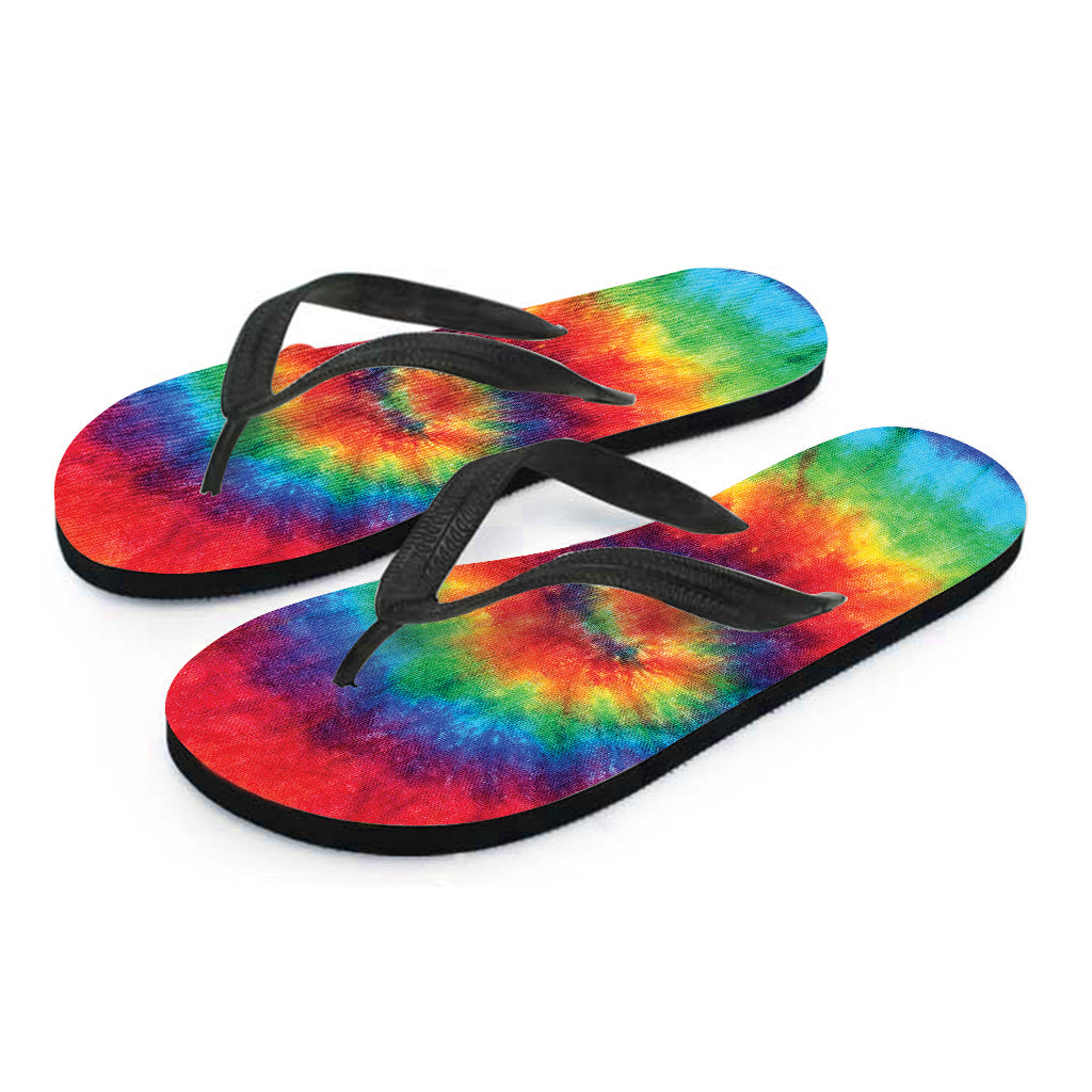 Spiral Tie Dye Print Flip Flops