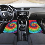Spiral Tie Dye Print Front and Back Car Floor Mats