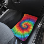 Spiral Tie Dye Print Front and Back Car Floor Mats
