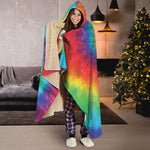 Spiral Tie Dye Print Hooded Blanket