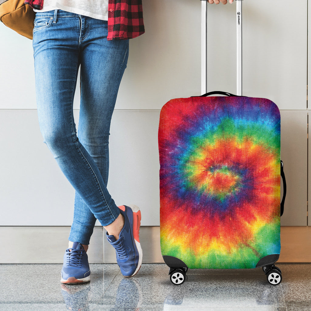 Spiral Tie Dye Print Luggage Cover