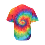Spiral Tie Dye Print Men's Baseball Jersey