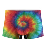 Spiral Tie Dye Print Men's Boxer Briefs