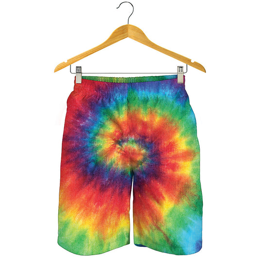 Spiral Tie Dye Print Men's Shorts