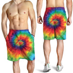 Spiral Tie Dye Print Men's Shorts