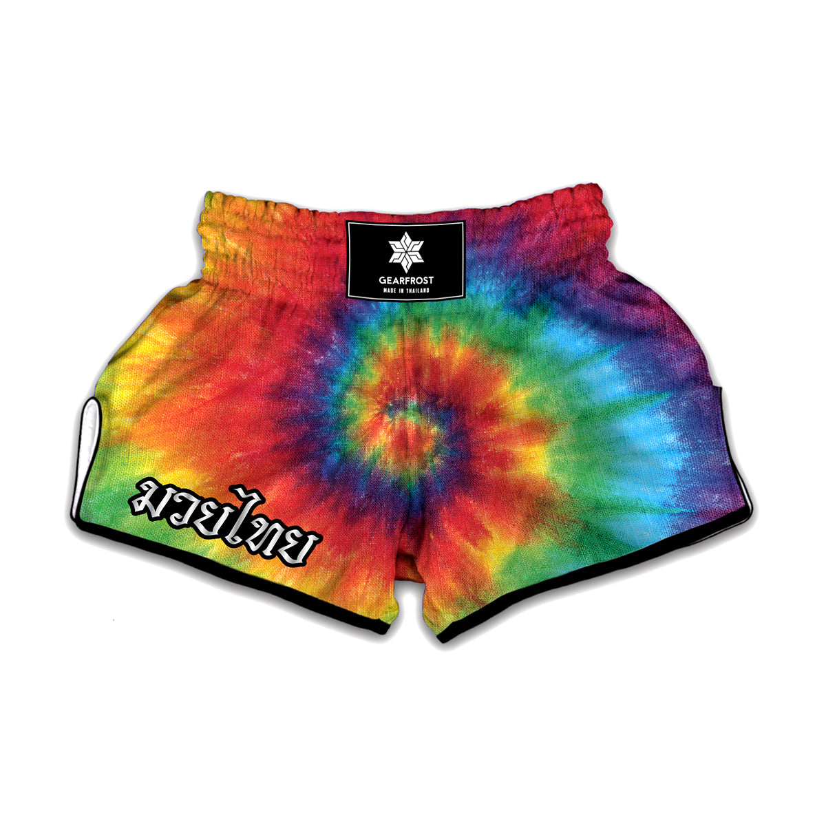 Spiral Tie Dye Print Muay Thai Boxing Shorts