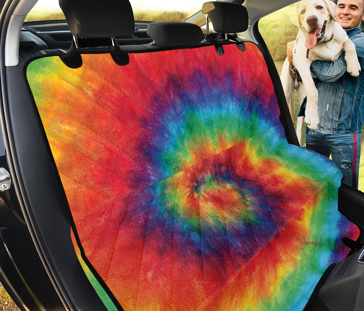 Spiral Tie Dye Print Pet Car Back Seat Cover