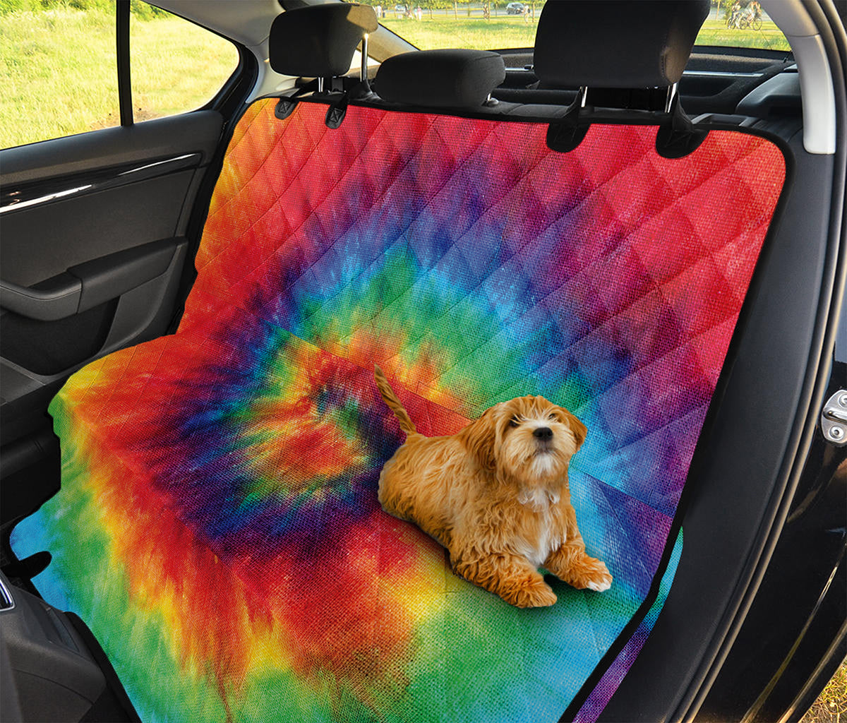 Spiral Tie Dye Print Pet Car Back Seat Cover