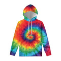 Spiral Tie Dye Print Pullover Hoodie