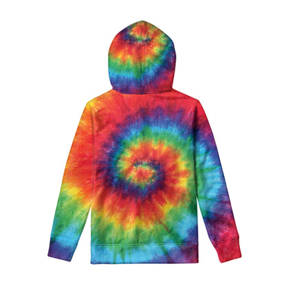 Spiral Tie Dye Print Pullover Hoodie