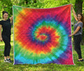 Spiral Tie Dye Print Quilt