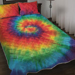 Spiral Tie Dye Print Quilt Bed Set