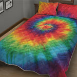 Spiral Tie Dye Print Quilt Bed Set