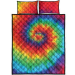 Spiral Tie Dye Print Quilt Bed Set